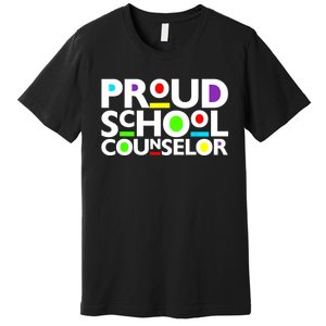 Proud School Counselor Africa Pride Black History Month Premium T-Shirt