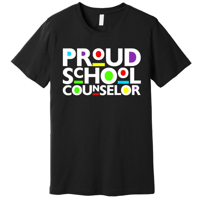 Proud School Counselor Africa Pride Black History Month Premium T-Shirt