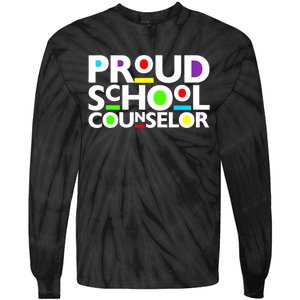 Proud School Counselor Africa Pride Black History Month Tie-Dye Long Sleeve Shirt