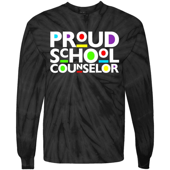 Proud School Counselor Africa Pride Black History Month Tie-Dye Long Sleeve Shirt