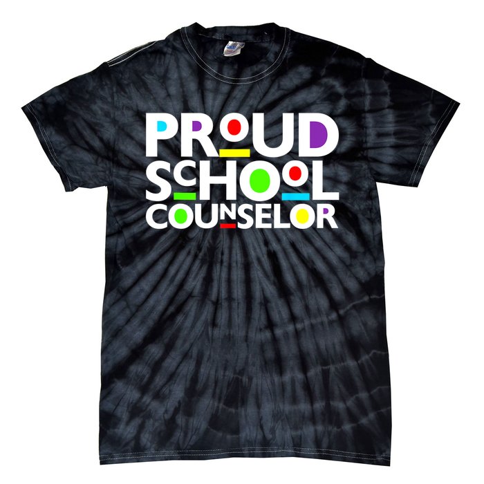 Proud School Counselor Africa Pride Black History Month Tie-Dye T-Shirt