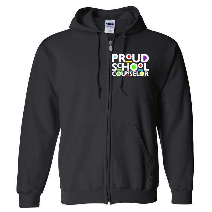 Proud School Counselor Africa Pride Black History Month Full Zip Hoodie