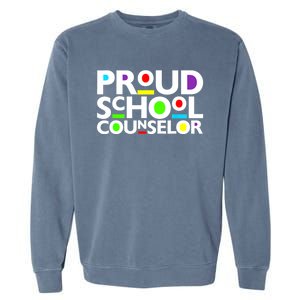 Proud School Counselor Africa Pride Black History Month Garment-Dyed Sweatshirt