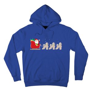 Poodle Santa Christmas Sleigh Funny Poodle Xmas Cool Gift Hoodie