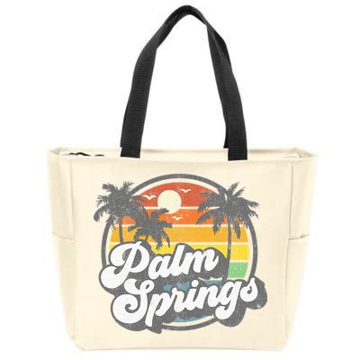 Palm Springs California Beach Retro Vintage Vacation Gift Zip Tote Bag