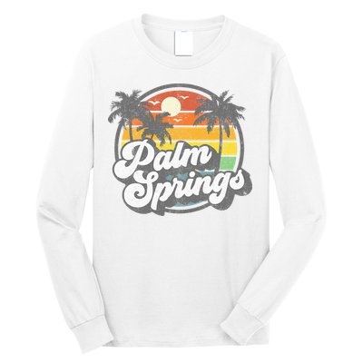 Palm Springs California Beach Retro Vintage Vacation Gift Long Sleeve Shirt