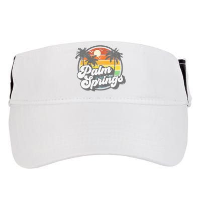 Palm Springs California Beach Retro Vintage Vacation Gift Adult Drive Performance Visor