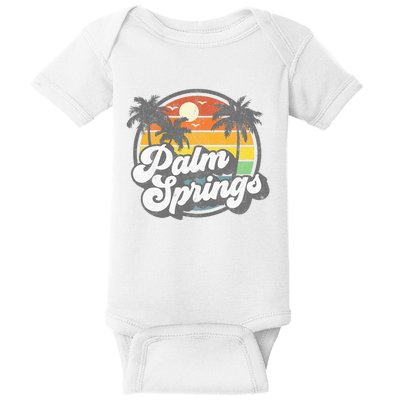 Palm Springs California Beach Retro Vintage Vacation Gift Baby Bodysuit