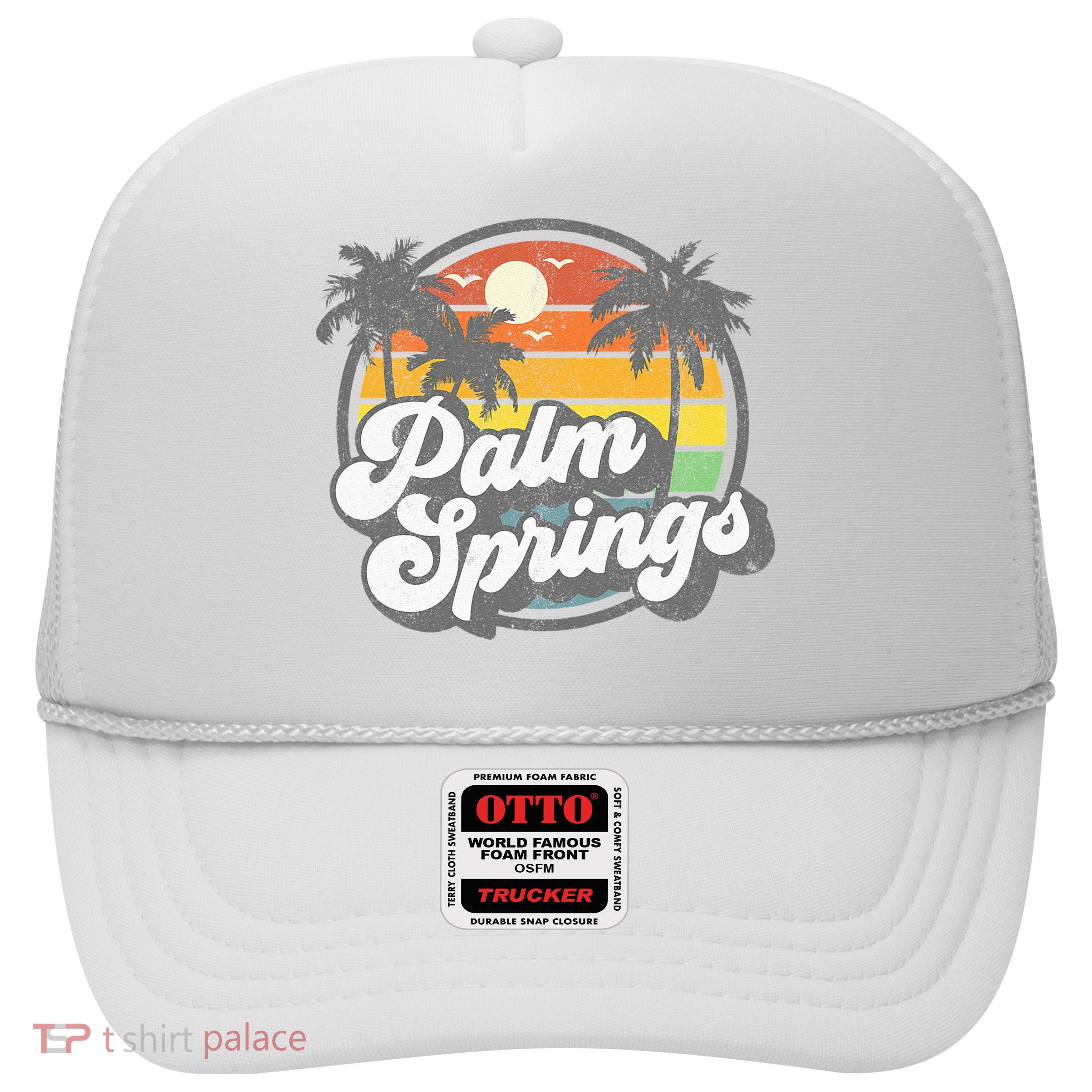 Palm Springs California Beach Retro Vintage Vacation Gift Trucker Hat