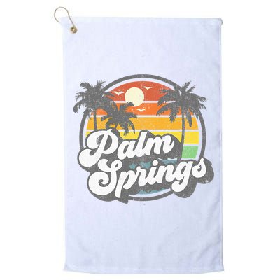 Palm Springs California Beach Retro Vintage Vacation Gift Golf Towel