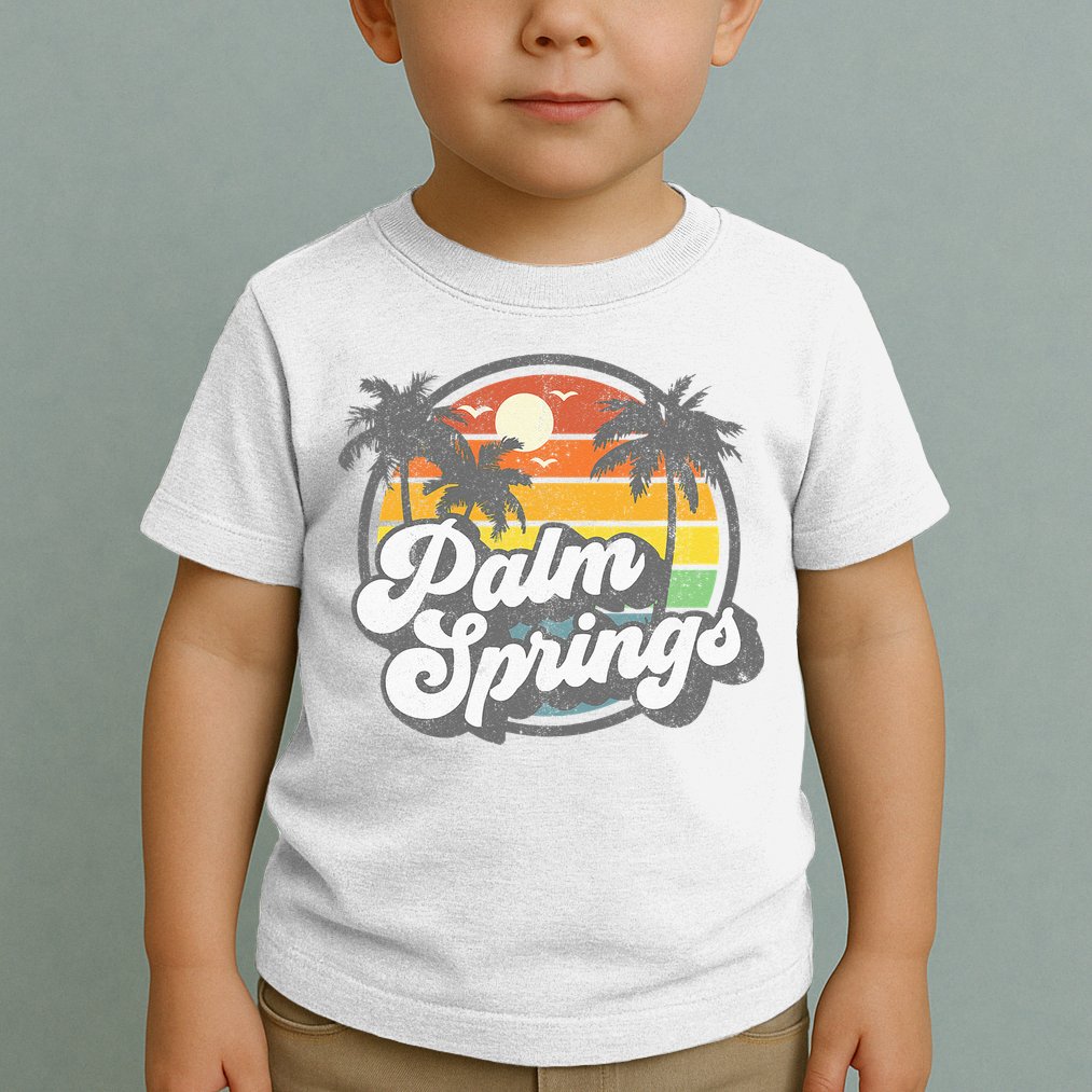 Palm Springs California Beach Retro Vintage Vacation Gift Toddler T-Shirt