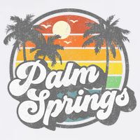 Palm Springs California Beach Retro Vintage Vacation Gift Toddler T-Shirt