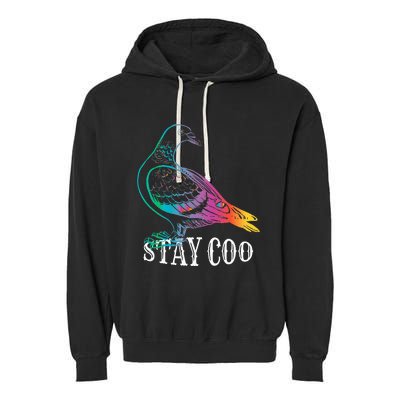 Pigeon Stay Coo Funny Love Pigeons Birds Lover Garment-Dyed Fleece Hoodie