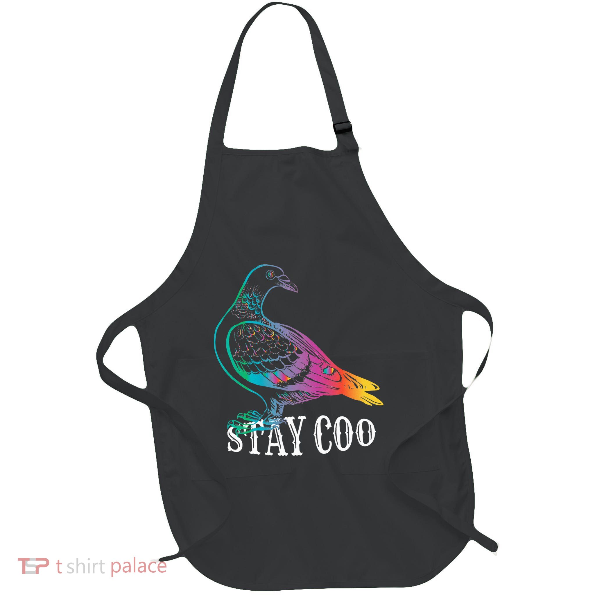 Pigeon Stay Coo Funny Love Pigeons Birds Lover Full-Length Apron With Pockets