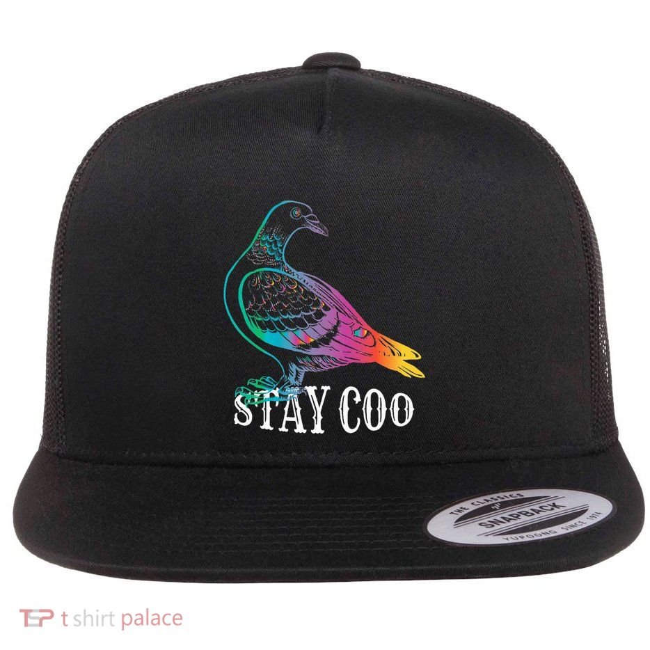 Pigeon Stay Coo Funny Love Pigeons Birds Lover Flat Bill Trucker Hat