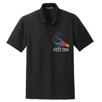 Pigeon Stay Coo Funny Love Pigeons Birds Lover Dry Zone Grid Polo