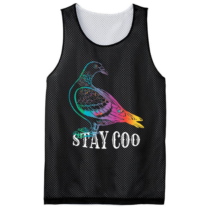 Pigeon Stay Coo Funny Love Pigeons Birds Lover Mesh Reversible Basketball Jersey Tank