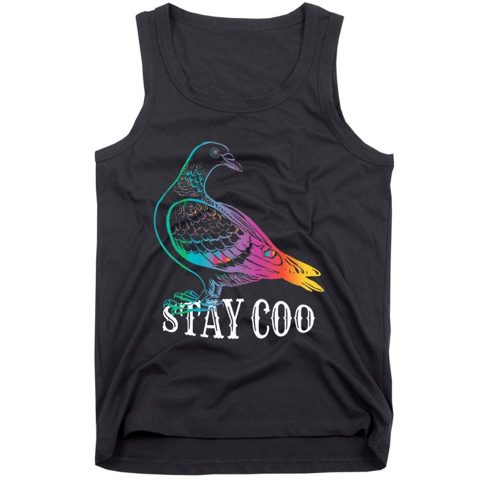 Pigeon Stay Coo Funny Love Pigeons Birds Lover Tank Top