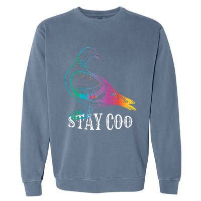 Pigeon Stay Coo Funny Love Pigeons Birds Lover Garment-Dyed Sweatshirt