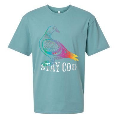 Pigeon Stay Coo Funny Love Pigeons Birds Lover Sueded Cloud Jersey T-Shirt