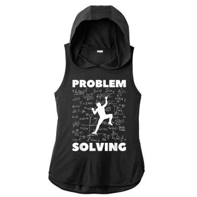 Problem Solving Climber Gift Rock Climbing Bouldering Pun Ladies PosiCharge Tri-Blend Wicking Draft Hoodie Tank