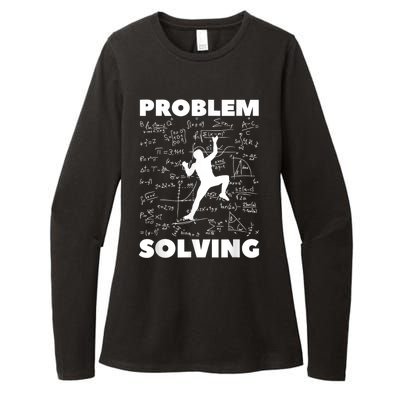 Problem Solving Climber Gift Rock Climbing Bouldering Pun Womens CVC Long Sleeve Shirt