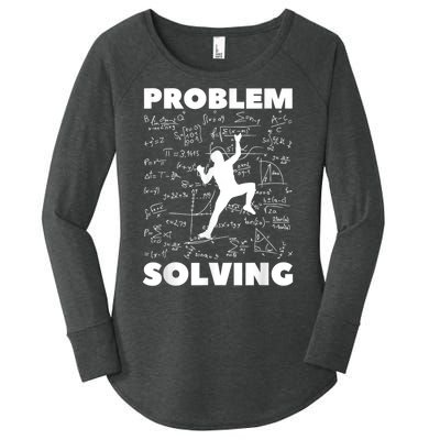 Problem Solving Climber Gift Rock Climbing Bouldering Pun Women's Perfect Tri Tunic Long Sleeve Shirt