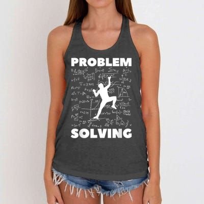 Problem Solving Climber Gift Rock Climbing Bouldering Pun Women's Knotted Racerback Tank