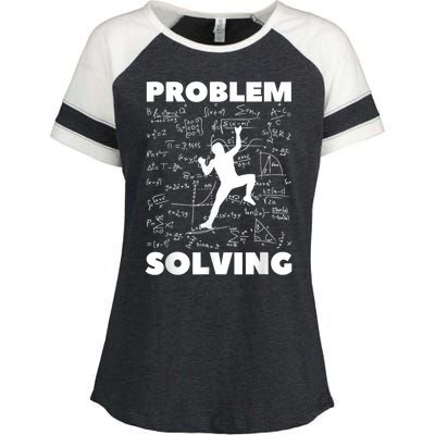 Problem Solving Climber Gift Rock Climbing Bouldering Pun Enza Ladies Jersey Colorblock Tee