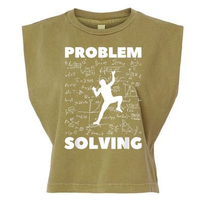 Problem Solving Climber Gift Rock Climbing Bouldering Pun Garment-Dyed Women's Muscle Tee