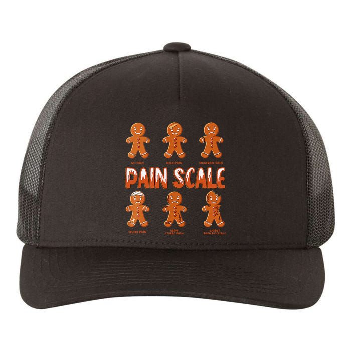 Pain Scale Christmas Nurse Gingerbread Man Pain Assessment Yupoong Adult 5-Panel Trucker Hat