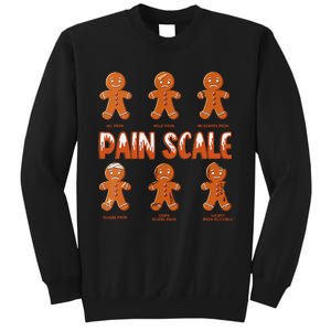 Pain Scale Christmas Nurse Gingerbread Man Pain Assessment Sweatshirt