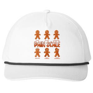 Pain Scale Christmas Nurse Gingerbread Man Pain Assessment Snapback Five-Panel Rope Hat