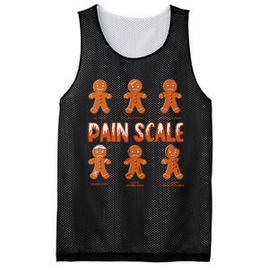 Pain Scale Christmas Nurse Gingerbread Man Pain Assessment Mesh Reversible Basketball Jersey Tank