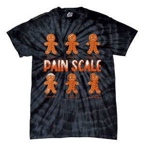 Pain Scale Christmas Nurse Gingerbread Man Pain Assessment Tie-Dye T-Shirt