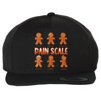 Pain Scale Christmas Nurse Gingerbread Man Pain Assessment Wool Snapback Cap