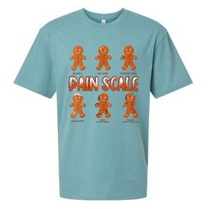 Pain Scale Christmas Nurse Gingerbread Man Pain Assessment Sueded Cloud Jersey T-Shirt