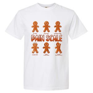 Pain Scale Christmas Nurse Gingerbread Man Pain Assessment Garment-Dyed Heavyweight T-Shirt