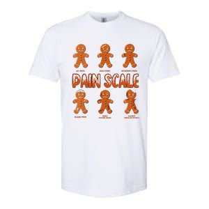 Pain Scale Christmas Nurse Gingerbread Man Pain Assessment Softstyle CVC T-Shirt