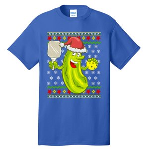 Pickleball Santa Claus Ugly Christmas Pattern Cool Gift Tall T-Shirt