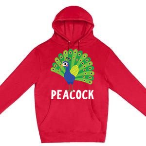 Peacock Shirts Cute Peacock Gift Premium Pullover Hoodie