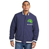 Peacock Shirts Cute Peacock Gift Insulated Varsity Jacket