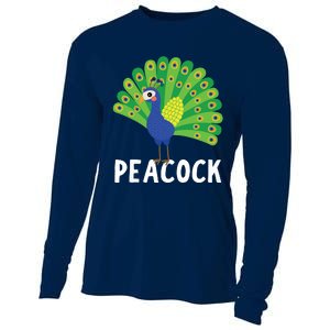 Peacock Shirts Cute Peacock Gift Cooling Performance Long Sleeve Crew