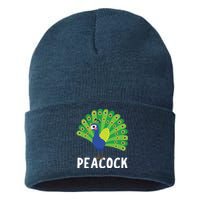 Peacock Shirts Cute Peacock Gift Sustainable Knit Beanie