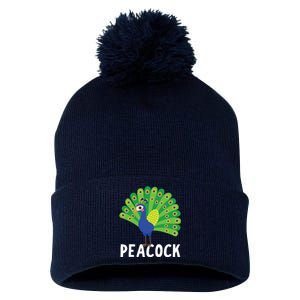 Peacock Shirts Cute Peacock Gift Pom Pom 12in Knit Beanie