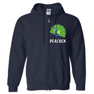 Peacock Shirts Cute Peacock Gift Full Zip Hoodie