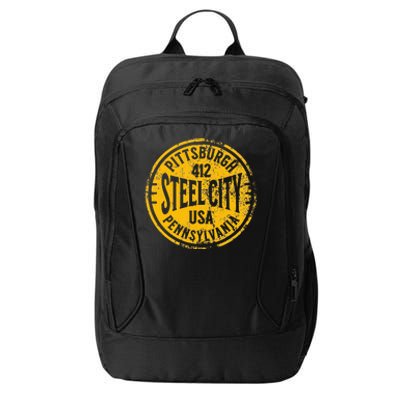 Pittsburgh Sl City Pennsylvania 412 Home Vintage City Backpack