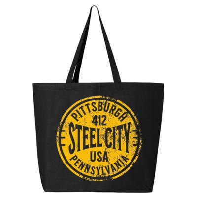 Pittsburgh Sl City Pennsylvania 412 Home Vintage 25L Jumbo Tote