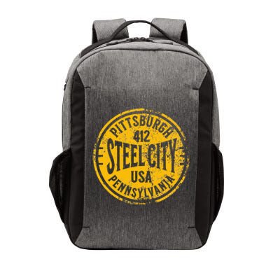 Pittsburgh Sl City Pennsylvania 412 Home Vintage Vector Backpack