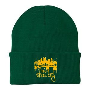 Pittsburgh Steel City Skyline Knit Cap Winter Beanie